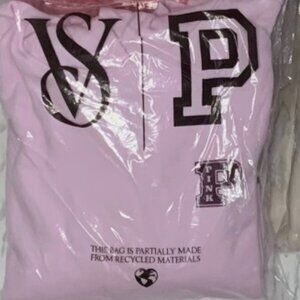 Victoria's Secret PINK Ivy Fleece Campus Pullover Hoodie NWT Pink Tulip Small